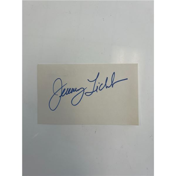 Valerie actor Jeremy Licht original signature