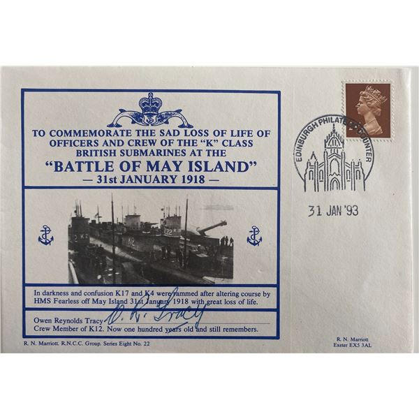 Owen Reynolds Tracy signed First Day Cover