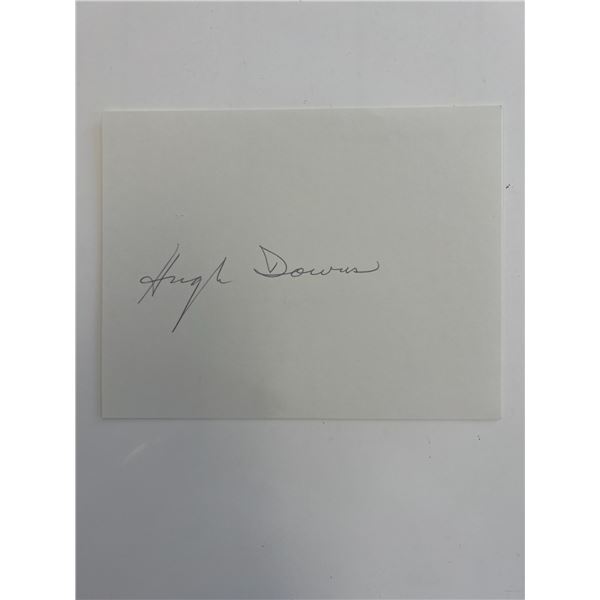 Newscaster Hugh Downs original signature