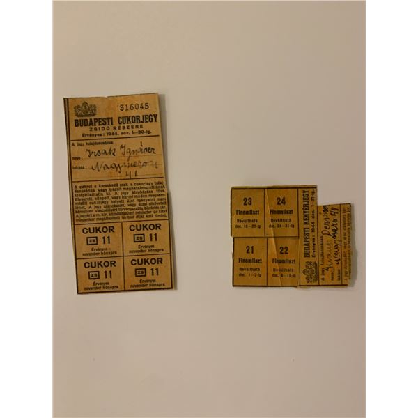 Hungarian WW2 Ration Coupons
