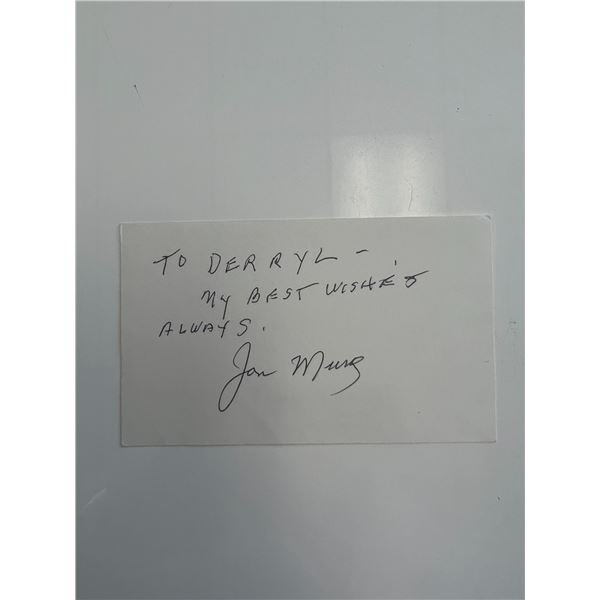Comedian Jan Murray original signature