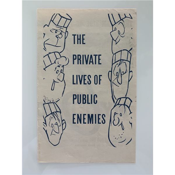 The Private Lives Of Public Enemies unsigned program