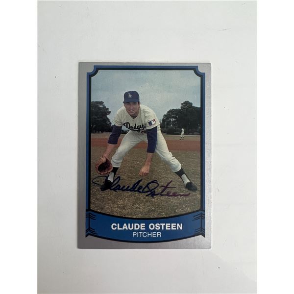 LA Dodgers Claude Osteen signed trading card
