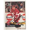 Image 1 : Detroit Red Wings Yves Racine 1991 Pro Set #54 signed trading card