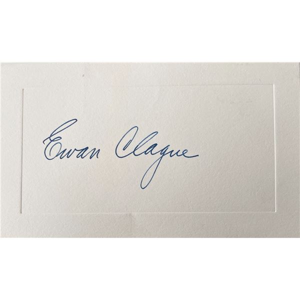 Ewan Clague original signature