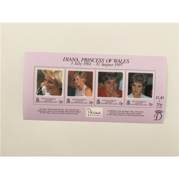 Diana Princess of Wales commemorative stamp set