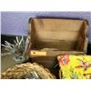 Image 10 : Multiple Woven Baskets, Flatware, Straws, etc Misc Sizes