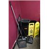 Image 1 : Multiple Waste Baskets, Caution Wet Floor Signs, Rubbermaid Upright Dustpans, etc