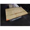 Image 2 : Metal Work Table w/ Wooden Butcher Block Top & Undershelf 48" x 30" x 34"H