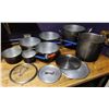 Image 1 : Qty 7 Cool-Handle Sauce Pans & All-Clad Stock Pots w/ Some Lids, Misc Sizes