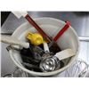 Image 7 : Metal Bucket w/ Multiple Whisks, Ladles, Spatulas, Juicer, etc