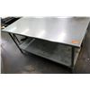 Image 1 : Metal Work Table w/ Undershelf 72" x 30" x 35"H