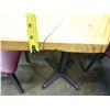 Image 12 : Wooden Live Edge Table on Pedestal Base 36" x 26" x 30"H w/ 2 Chairs  15" x 16" x 33"H