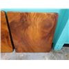 Image 8 : Qty 2 Wooden Table Tops 28" x 28" x 2" & 28" x 24" x 2"