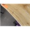 Image 8 : Wooden Live Edge Table on Pedestal Base 36" x 28"  w/ 2 Chairs 15" x 16" x 33"H