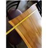 Image 10 : Wooden Live Edge Table on Pedestal Base 36" x 28"  w/ 3 Chairs 15" x 16" x 33"H