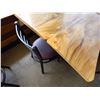 Image 13 : Wooden Live Edge Table on Pedestal Base 34" x 44"  w/ 3 Chairs 15" x 16" x 33"H