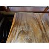 Image 5 : Wooden Live Edge Table on Pedestal Base 34" x 44"  w/ 3 Chairs 15" x 16" x 33"H