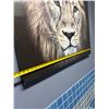 Image 5 : Lion Artwork 40" x 30" & No Whining Be Happy Enjoy Life Wood Plaque Hanging Sign 27"L