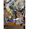 Image 2 : Multiple Office Supplies, Carabiners, Paintbrushes, Tools, Tape, etc