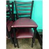 Image 2 : Qty 5 Chairs w/ Slatted Back & Upholstered Seat 15" x 16" x 33"H