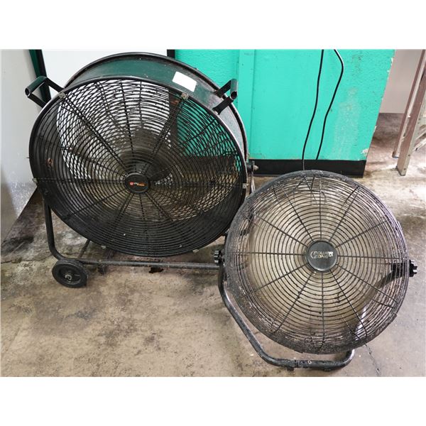 Qty 2 Metal Floor Fans: Utiltech & Power Zone