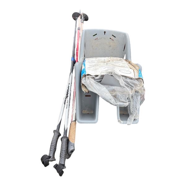 Ski Poles - Bike Carrier Seat