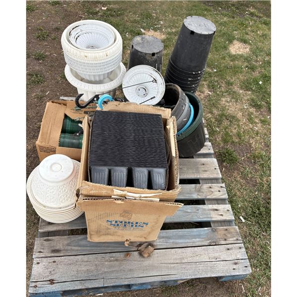 Pallet of Planters and Garden Pots
