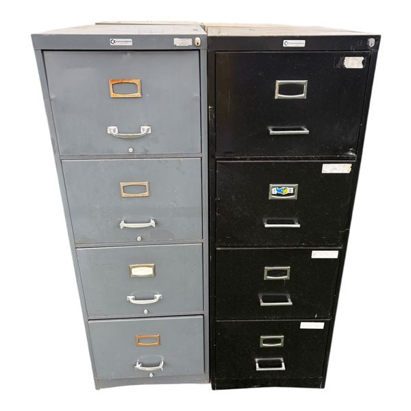2 Four Drawer Metal File Cabinets