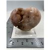 Image 1 : 3.75 X 3 INCH  PINK AMETHYST HEART WITH DRUZY FORMATION