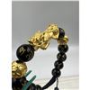 Image 3 : BRAND NEW FENG SHUI BLACK OBSIDISN WITH SAGIN PIXIU BRACELET