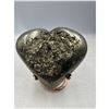 Image 4 : 4 X 3.5 INCH  PYRITE CLUSTER HEART