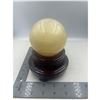 Image 3 : 87.3 MM HONEY CALCITE SPHERE WITH STAND