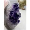 Image 5 : 2.7 X 2.9 INCH NATURAL DOUBLE FORMATION  AMETHYST GEODE POLISHED