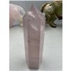 Image 4 : 3.7 INCH  ROSE QUARTZ WITH INCLUSION TOWER