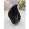 Image 1 : 3.1 INCH BLACK AMETHYST GEODE FLAME (BEAUTIFUL WITH SHINE)