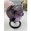 Image 2 : 2.2 INCH AMETHYST CRYSTAL HEART { HIGH GRADE )