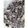 Image 7 : 13  X 9 INCH  AMETHYST WITH SUGAR COATED CALCITE ON STAND FROM BRAZIL