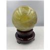 Image 4 : 18 INCH CIRCUMFERENCE NATURAL CITRINE  SPHERE FROM BRAZIL