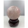 Image 2 : 16 1/2 INCH CIRCUMFERENCE  ROSE QUARTZ SPHERE FROM BRAZIL