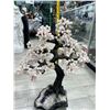 Image 7 : 29 X 21 INCH ROSE QUARTZ CRYSTAL TREE WITH AMETHYST BASE ( HANDMADE BRAZIL )