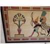 Image 2 : Egyptian Revival Style Textile Wall Hanging, Framed 78" x 34"