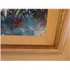 Image 2 : Blue Fountain Melody Oil Painting on Canvas Signed by Marko Mavrovic, Framed 44" x 56"