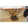 Image 1 : Vintage Console Table in a Neoclassical Revival Style w/ Eagle Base & Laminated Wood Top 71" x 24" x