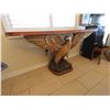 Image 3 : Vintage Console Table in a Neoclassical Revival Style w/ Eagle Base & Laminated Wood Top 71" x 24" x