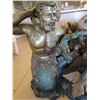 Image 11 : Oval Table w/ Sculptured Base by S. Keliam of 4 Mer-men & 2 Mer-child Figures 67" x 42" x 30"H