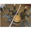 Image 14 : Oval Table w/ Sculptured Base by S. Keliam of 4 Mer-men & 2 Mer-child Figures 67" x 42" x 30"H