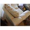 Image 11 : Qty 2 White Curved 3-Seat Upholstered Sofa Sections w/ Back & Throw Cushions 105"L x 21" x 32"H