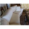 Image 19 : Qty 2 White Curved 3-Seat Upholstered Sofa Sections w/ Back & Throw Cushions 105"L x 21" x 32"H