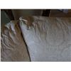 Image 24 : Qty 2 White Curved 3-Seat Upholstered Sofa Sections w/ Back & Throw Cushions 105"L x 21" x 32"H